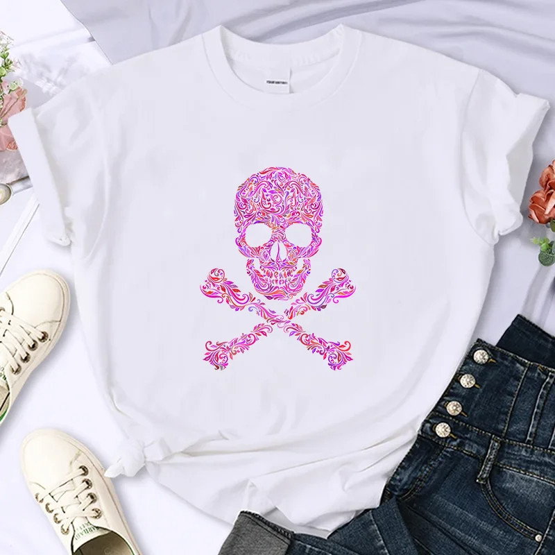 CODCreativity สําหรับแบรนด์หรูของผู้หญิงคุณภาพสูงฤดูร้อนพิมพ์ผ้าฝ้ายเสื้อยืดสบายๆขนาดใหญ่ Y2k บุคลิก
