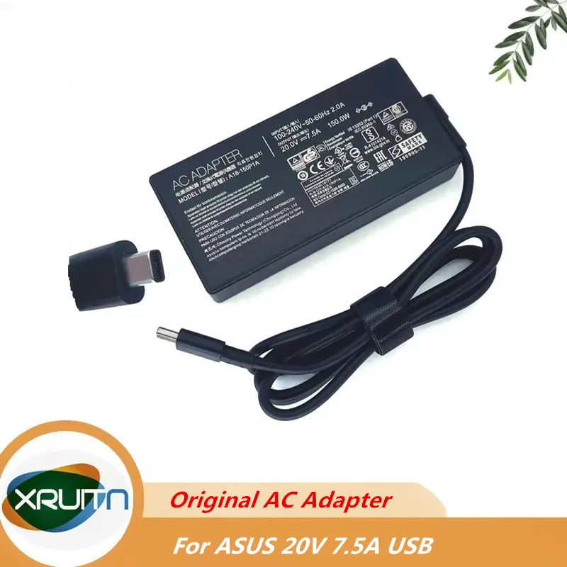 Original 20V 7.5A 150W สี่เหลี่ยมผืนผ้า Conn สําหรับ ASUS V16 แล็ปท็อปสําหรับเล่นเกม V16 V3607 V3607