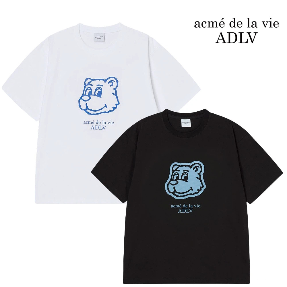 2025 ใหม่ Acme de Ia vie AdIv AC BEAR MESH FACE SHORT SLEEVE T-SHIRT