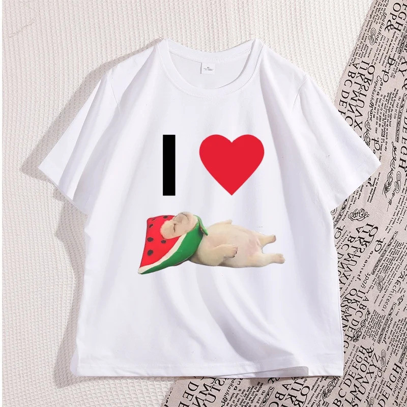 เสื้อยืดแขนสั้นFunny Pibble T พิมพ์ลายสุนัขที่น่ารักสำหรับทุกวัย COD