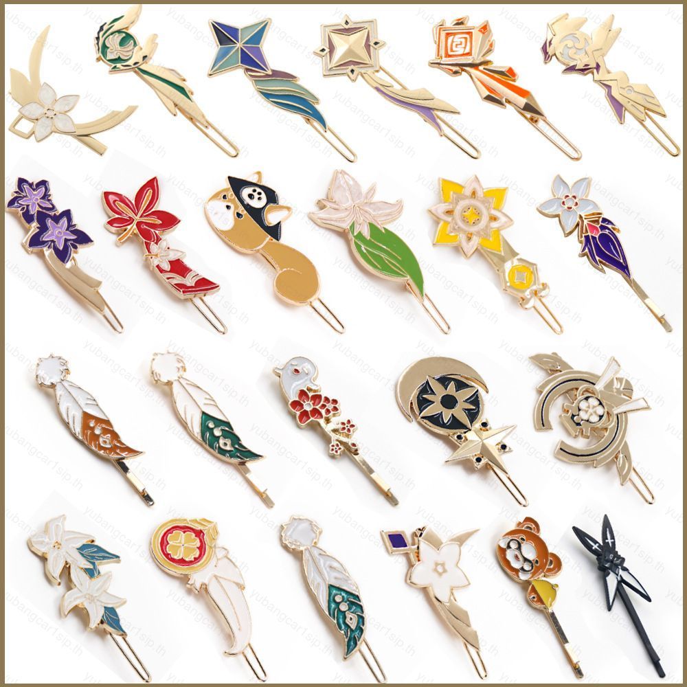 กิ๊บติดผมและผ้าโพกศีรษะสำหรับ Cosplay Genshin Impact - ออกแบบตามตัวละคร Barbatos, Hu Tao, และ Keqing