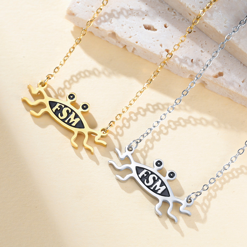 สร้อยคอนินจา สัญลักษณ์ FSM จากเกม Skyrim พร้อมจี้สแตนเลสเงางาม