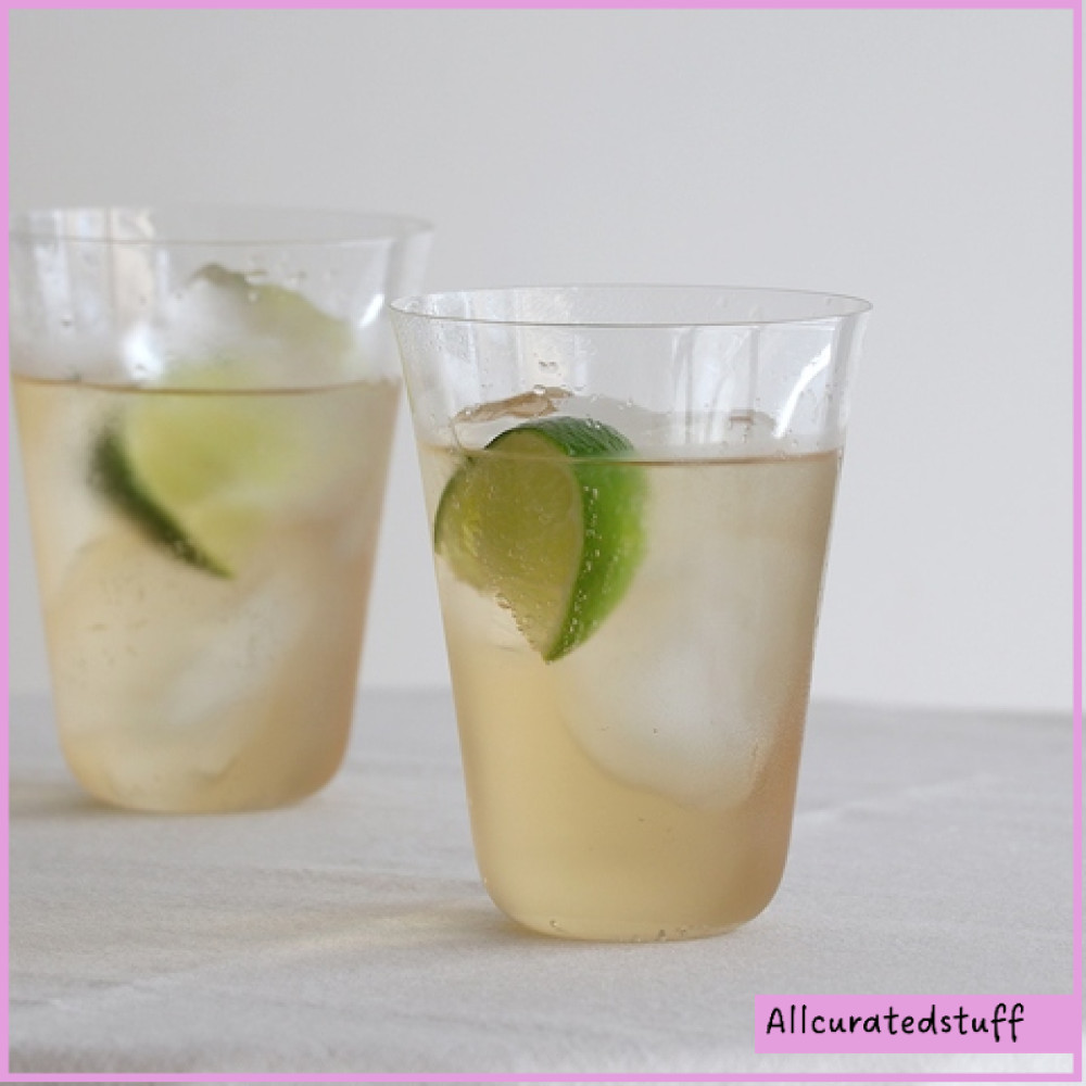 One Two Cups Aesthetic Glass Coffee Tea Ultra Thin Glass 370ml - KM518