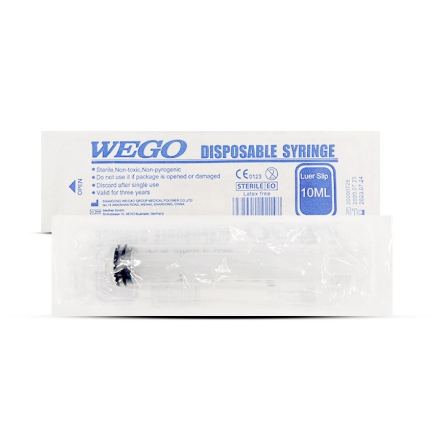 Wego Disposable Syringe 10 ml (ไม่มีเข็ม) กระบอก 10 ml
