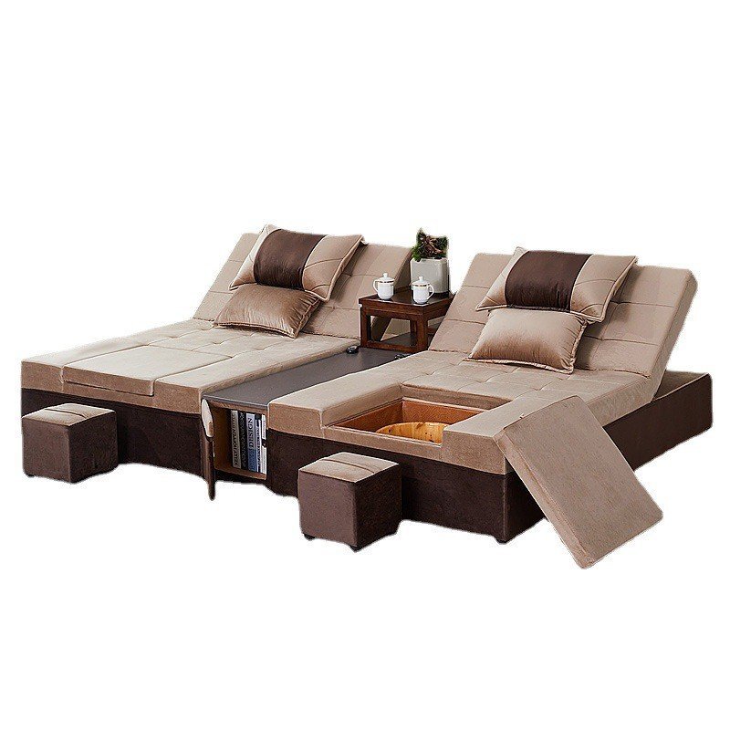 ส่วนที่เหลือศูนย์แบบบูรณาการแช่เท้าผู้เอนกายนวดขนตาไฟฟ้าร้านเล็บอาบน้ําความงามแช่เท้าเตียงเท้าบําบัด