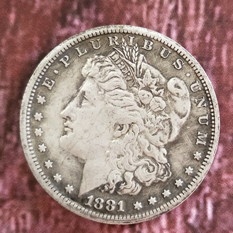 Silver Dollar 1881 American Blowable Silver Dollar Moore เหรียญ Moore เหรียญ Morgan เหรียญเงินคอลเลก