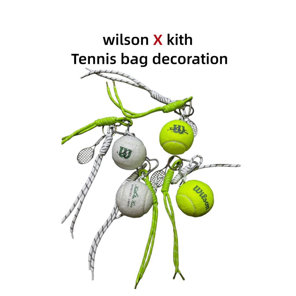 พวงกุญแจและแท็กกระเป๋า Wilson x Kith ออกแบบสร้างสรรค์ เป็นของขวัญที่มีธีมเทนนิส