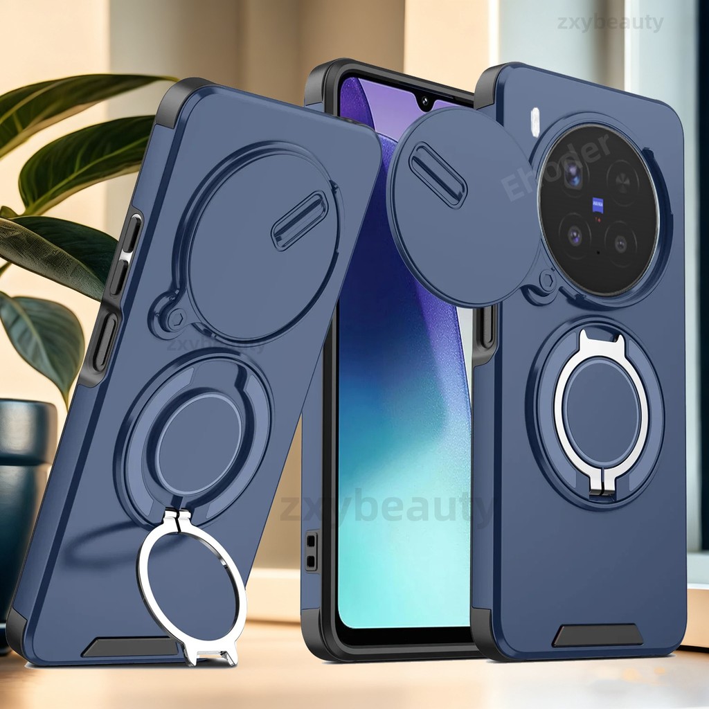 สําหรับ Vivo X300 Pro 5G 2025 กรณีเกราะกันกระแทกสไลด์ปลอกแม่เหล็กสําหรับ VivoX300 X300Po แหวนขาตั้งป