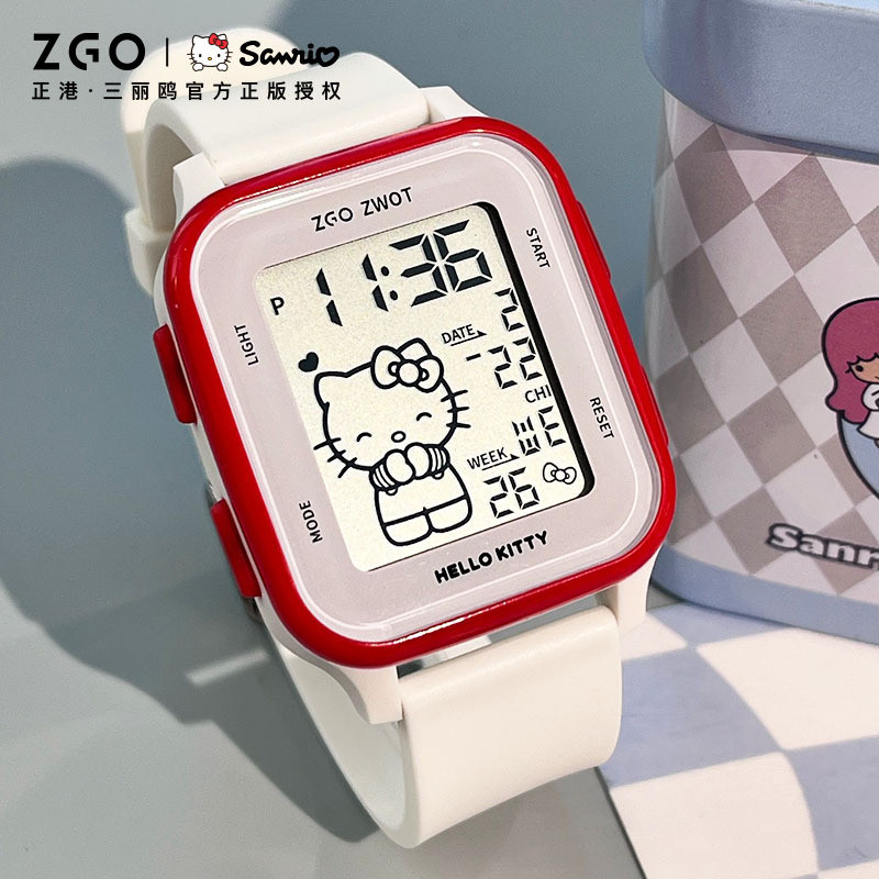 xinpin Zgo HelloKitty Children's Watch Junior High School and High School Student Sports Watch Water