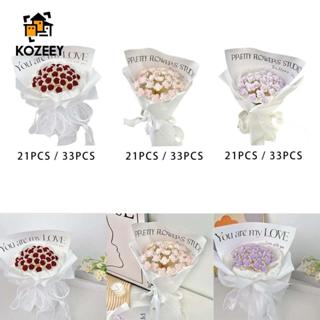 KOZEEY DIY ช่อดอกไม้ชุดกุหลาบช่อดอกไม้ประดิษฐ์ช่อดอกไม้ทําวั…