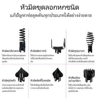 งูเหล็ก12M งูเหล็กใช้กับสว่านนมือไฟฟ้า ลวดสปริงทะลวงท่อ ทะลวงท่อตัน เส้นผ่านทะลวงท่อตัน ศูนย์กลาง16MMมีความยาว15