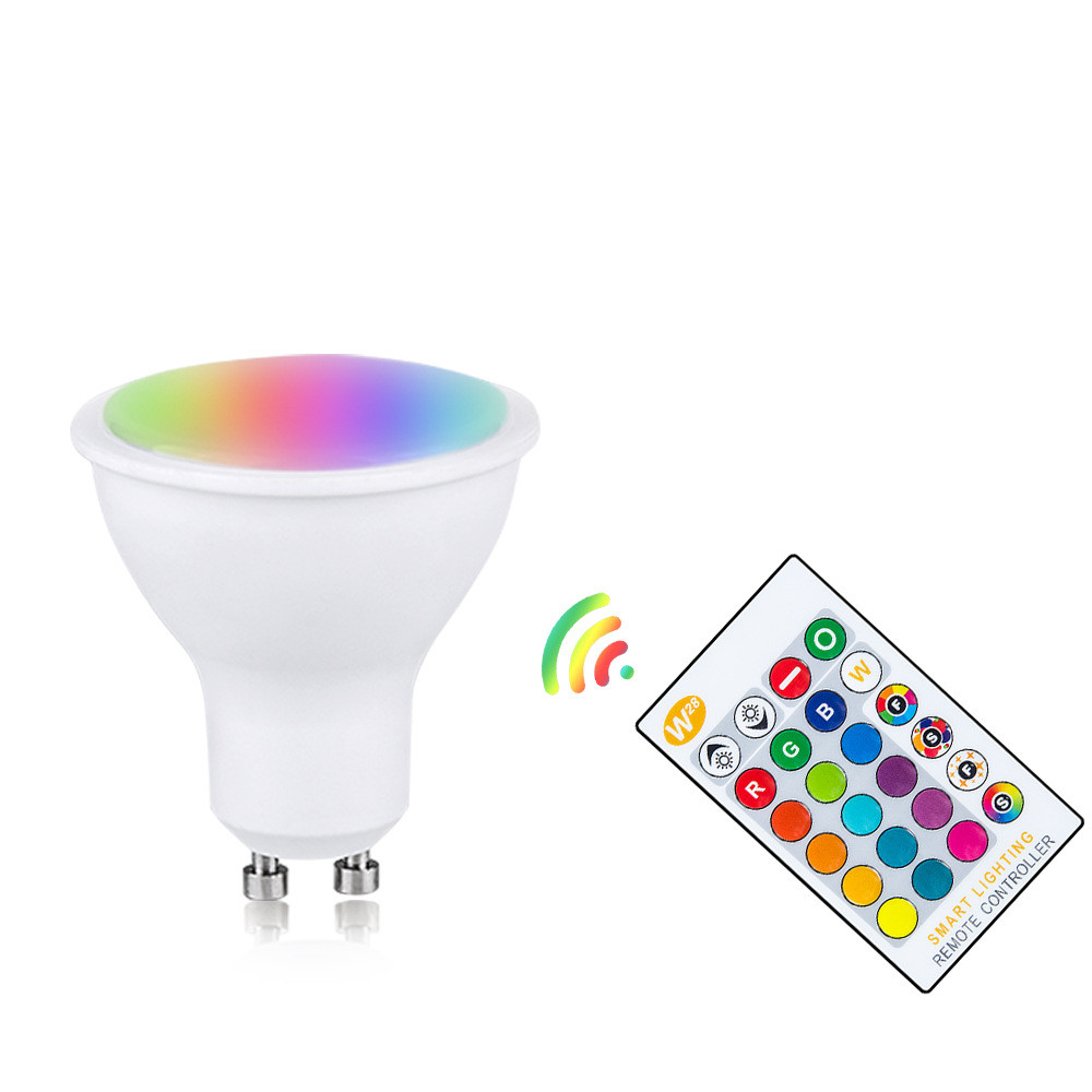 GU10 โคมไฟถ้วย RGB โคมไฟถ้วย E27 B22 หลอดไฟ 10W 15W 20W แรงดันไฟฟ้ากว้าง RGB Spotlight RGB W หลอดไฟ