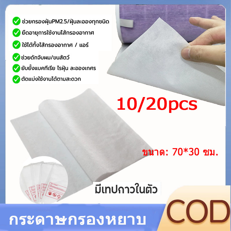 70×30cmแผ่นกรองหยาบ Pre Filter พรีฟิลเตอร์ กรองฝุ่น PM2.5 ยืดอายุใช้งานไส้กรองหลัก แผ่นกรองอเนกประสงค์ DIY ราคา ถูกที่สุด ดีลบีเคเค รูปภาพหลัก