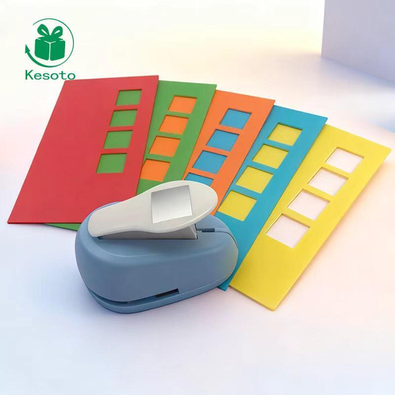 [Ehoyoxa] Tab Punch Square Punch Craft Lever Punch Paper Punch Square Lever Action Craft Punch ทําจา