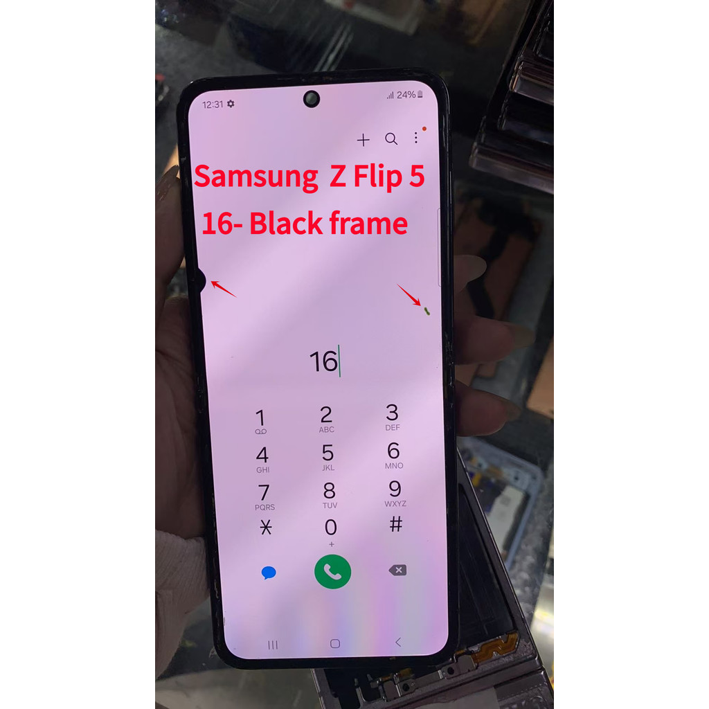 6.7 "คุณภาพสูงข้อบกพร่อง LCD สําหรับ Samsung Z Flip 5 F731 จอแสดงผล LCD SM-F731B F731N จอแสดงผล Touc