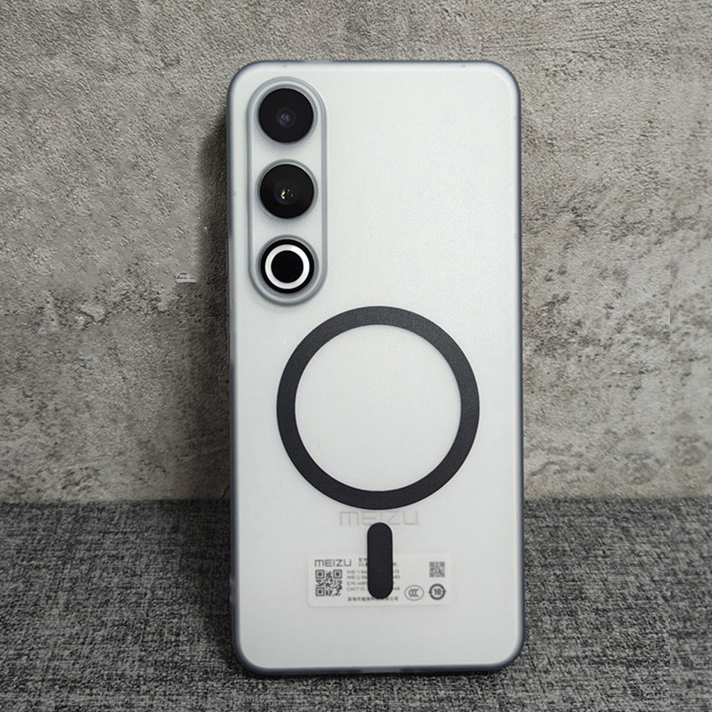 สําหรับ Meizu 20 21 Pro Note 22 Magnetic Soft TPU Matte Slim Back Case กันกระแทกฝาครอบใสป้องกันลายนิ้วมือ