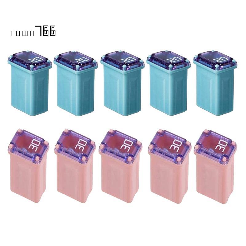 [tuwu766]10 ชิ้น 20Amp 30Amp ฟิวส์กล่องจิ๋ว FMM MCASE ประเภท FMM ฟิวส์ Maxi ฟิวส์รถสี่เหลี่ยม ("เป่า
