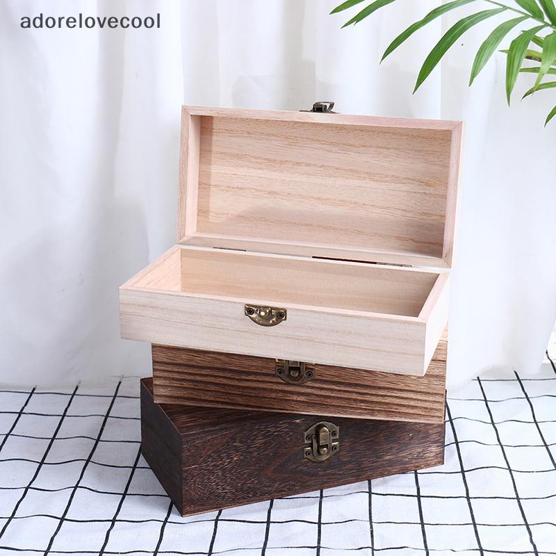 ADTH Retro กล่องเครื่องประดับเดสก์ท็อปไม้ Clamshell Storage Hand ตกแต่งกล่องไม้ Martijn