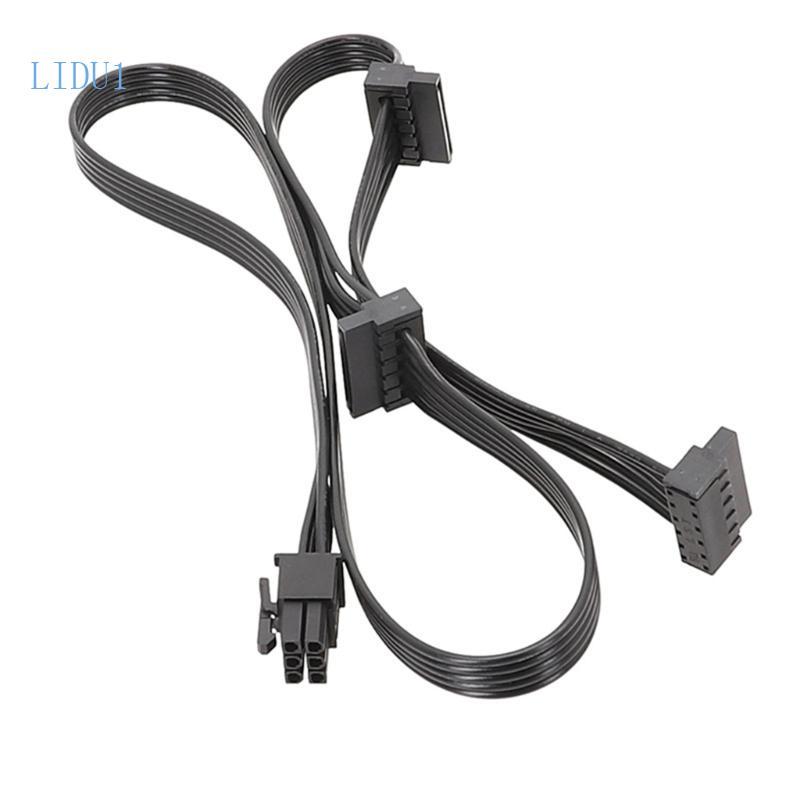 LIDU1 6Pin to SATAX3 สายไฟสําหรับ Corsair RM RM RMX รุ่น Modulars เปลี่ยน