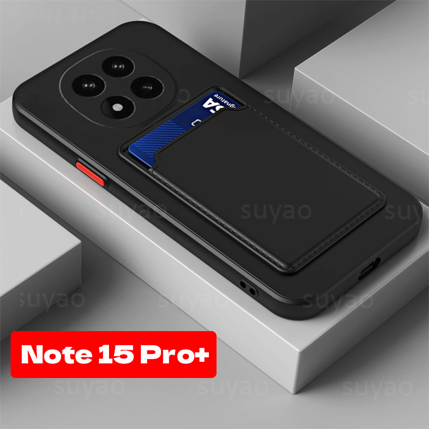 สําหรับRedmiหมายเหตุ15 Pro Plus ProPlus 14 13 2026เคสโทรศัพท์Soft Cardกระเป๋าสตางค์MatteปลอกNote15Pro + Note15 Note15Pro Note14Pro + สีลูกกวาดกันกระแทกนุ่มTPUผิวปกหลัง
