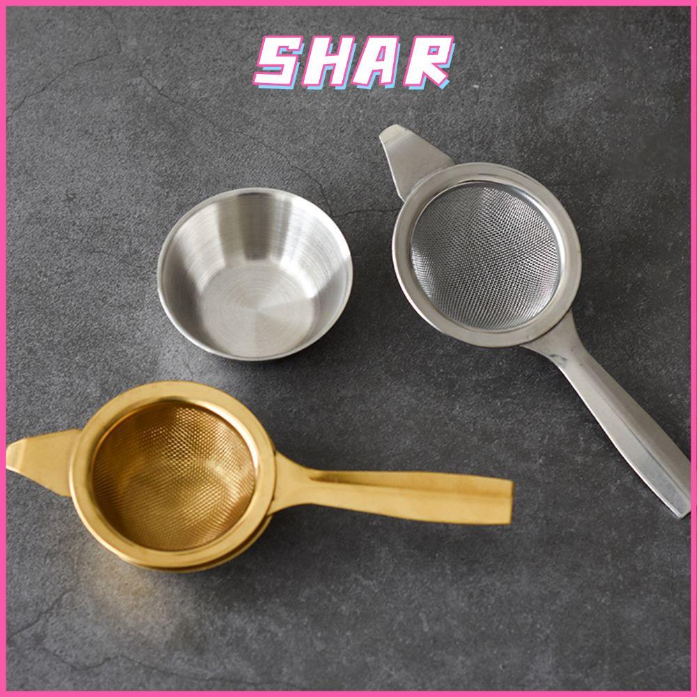 SHAR 1 ชุดตัวกรองเครื่องครัวแบบใช้ซ้ําได้ Kongfu พร้อมที่จับกาแฟสแตนเลส