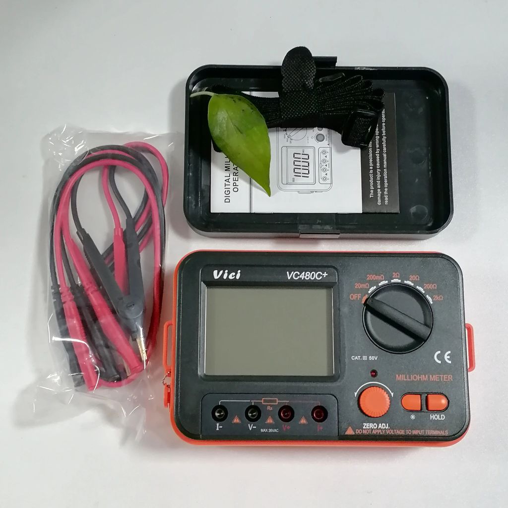 Vici VC480C LCD Digital Milli-ohm Meter เครื่องทดสอบความต้านทาน 4 สาย Ohm Test Meter Milliohmmeter 0