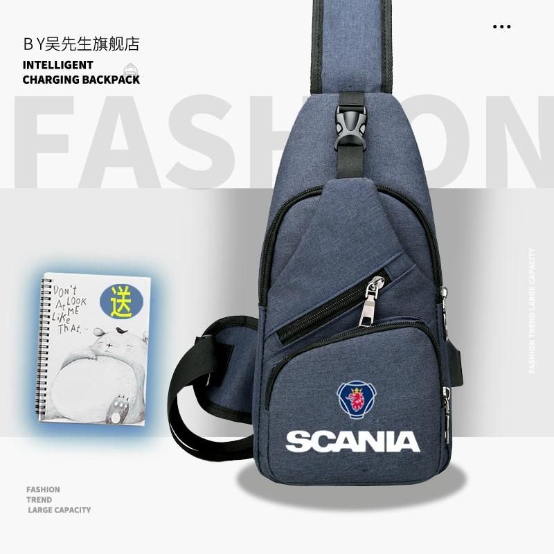 Scania scania Truck Fan กระเป๋าสะพายข้างแฟชั่นอเมริกันยุโรป