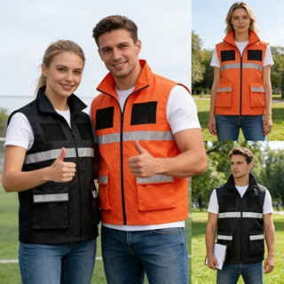 ทนทานสุดๆ! เสื้อกั๊กสะท้อนแสงผู้ชาย ใช้งานได้ทุกโอกาส มีผ้าต…