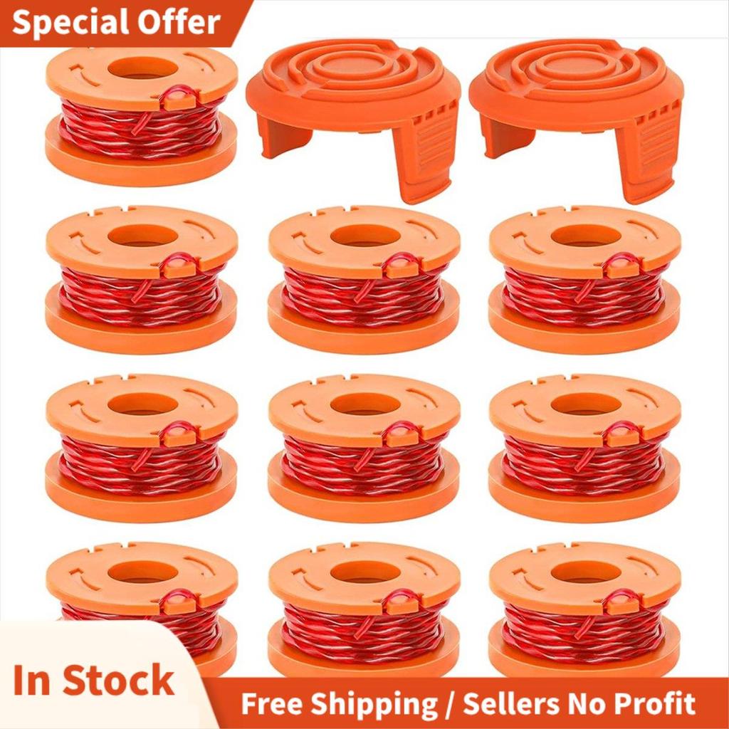 Trimmer Spool Line สําหรับ ,12 Pack WA0010 Edger Spools สําหรับ , Trimmer Line Refills 0.065 นิ้วสํา