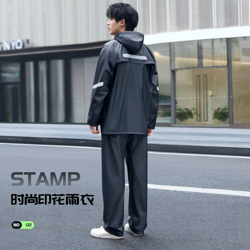 ชุดเสื้อกันฝนกางเกง PVC thumbnail 3