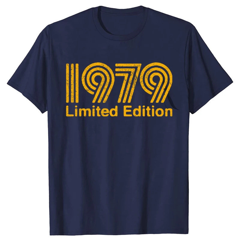 1979 รุ่นลิมิเต็ด เสื้อยืดของขวัญวันเกิดครบรอบ 46 ปีตลกสำหรับสามี เสื้อยืดแขนสั้นคอกลมผ้าฝ้าย Kasua