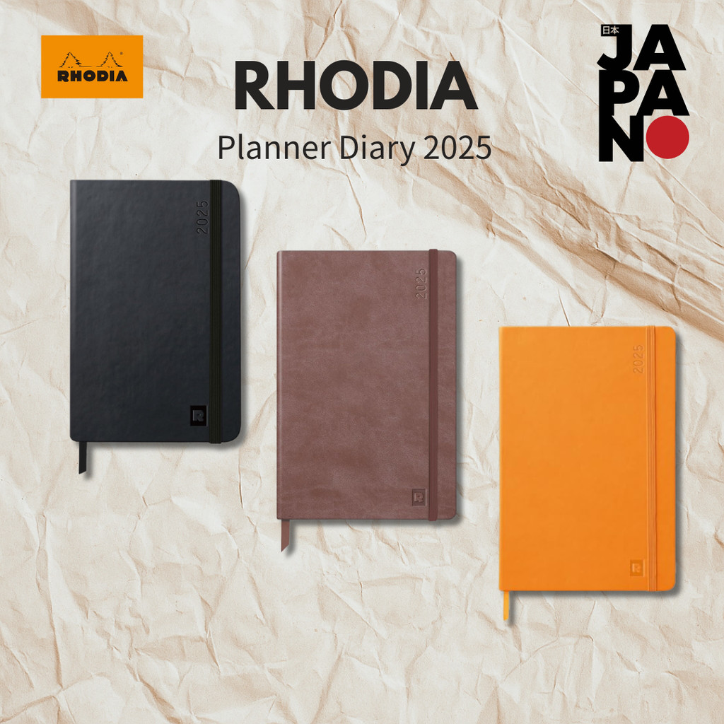 Rhodia 2025 January Start Planner Diary A5 Weekly Vertical Type Web Planner Weekly Vertical Orange R