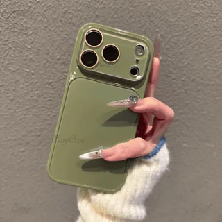 พร้อมโลโก้กระจกขนาดใหญ่ เอจี เคสโทรศัพท์ฝ้าสําหรับ ไอโฟน 17 16 15 14 13 มือโปร สูงสุด กันลื่นและป้องกันการตกกระแทกฝาหลัง