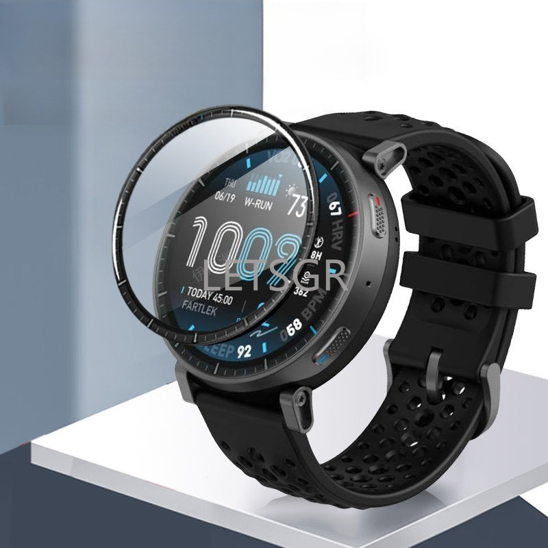 ฟิล์มกันรอย 3D สําหรับ Amazfit Active Max ปกป้องหน้าจอครอบคลุมเต็มรูปแบบ HD Clarity Anti-scratch Bubble-Free อุปกรณ์เสริม