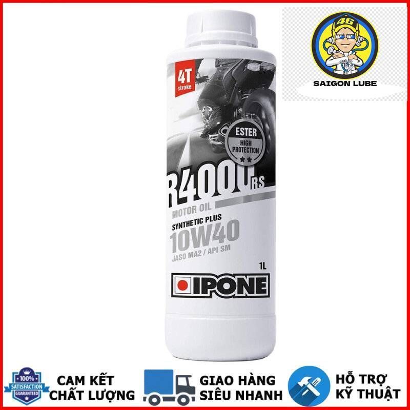น้ํามันเครื่องสังเคราะห์ IPONE R4000 RS 10W40 สําหรับรถยนต์และคลัตช์ - นําเข้าจากฝรั่งเศส