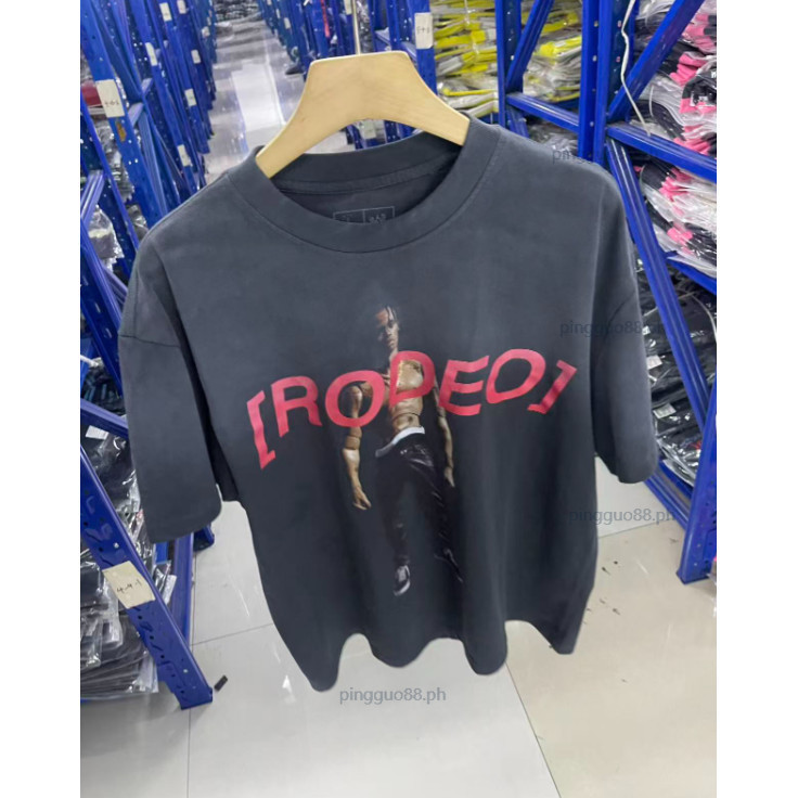 เสื้อยืดผ้าฝ้าย Real Shot High Street เสื้อยืดแขนสั้นลําลองฤดูร้อน