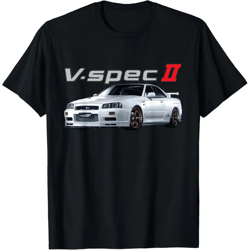 JDM CAR R34 V-SPEC II RB26 Skyline เสื้อยืด