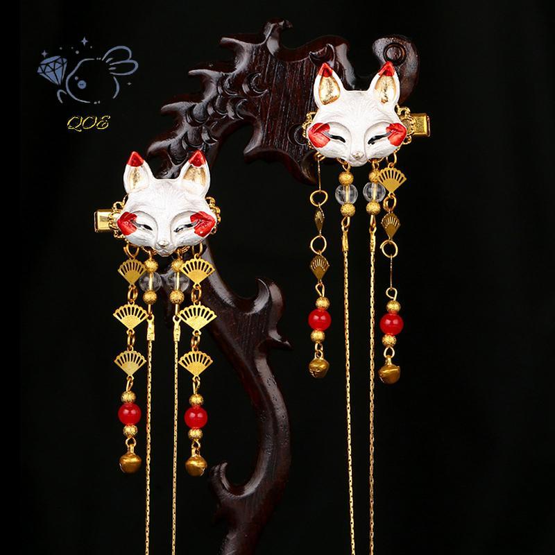 [QOE] อะนิเมะญี่ปุ่นผ้าโพกศีรษะผม Fox sel Step Shake Hairpin อุปกรณ์ประกอบฉากคอสเพลย์ VN