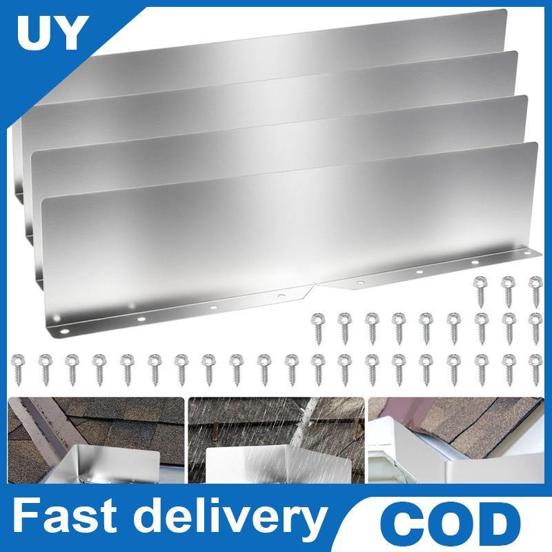 4 ชิ้น Rainwater Valley Gutter Splash Guard Rain หยด Gutter Guard, Rain หยด Gutter Guard สําหรับ Hou