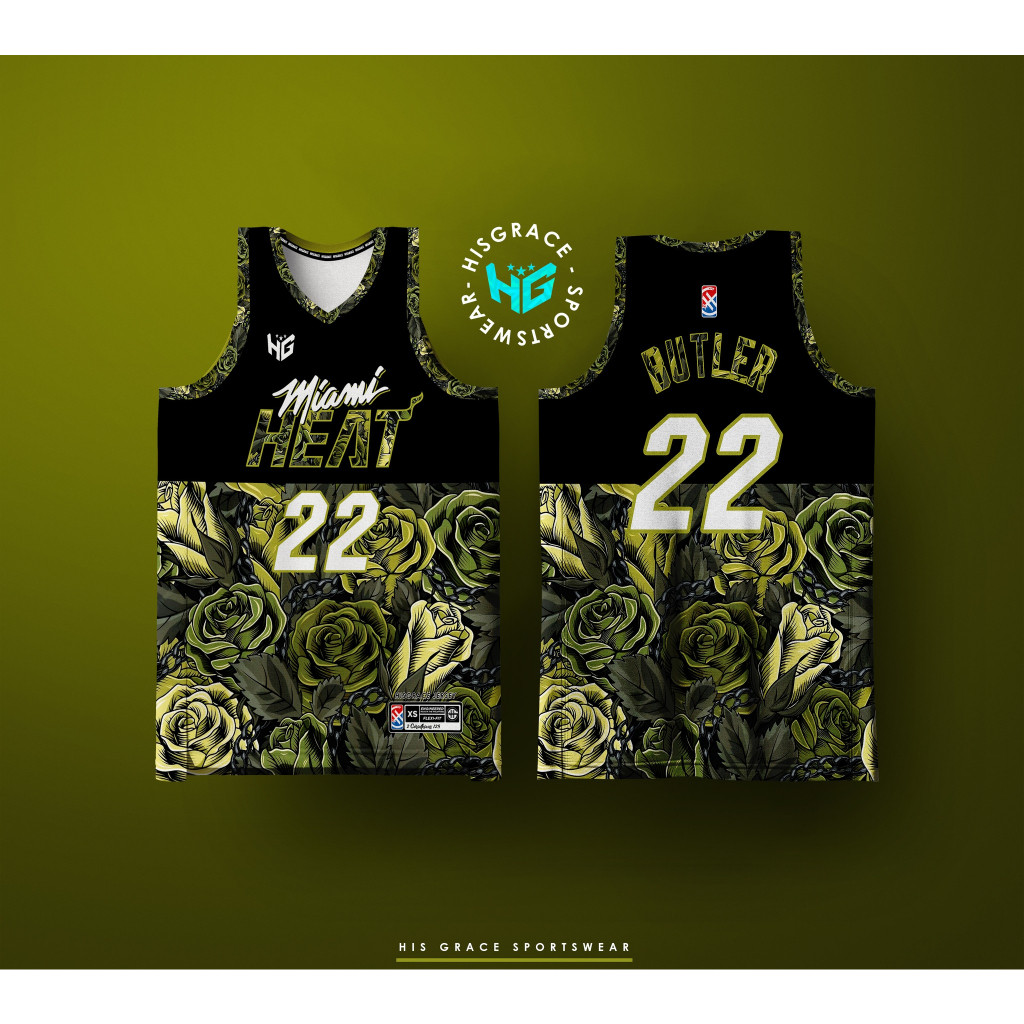 145 HG MIAMI HEAT GREEN ROSE CONCEPT JERSEY FULL SUBLIMATION JERSEY