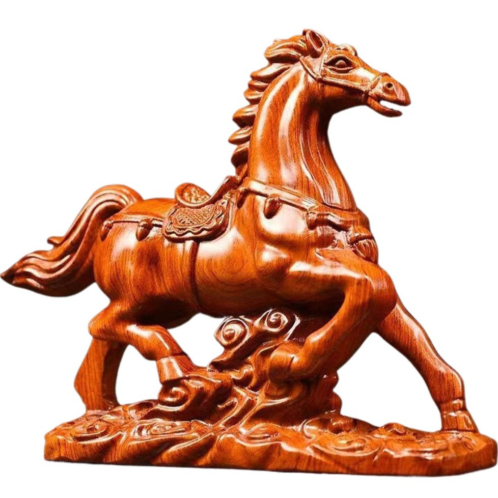 ประติมากรรมม้าไม้สีแดง-2026ปีม้าฮวงจุ้ยหุ่นเพื่อโชคความสําเร็จและความเจริญรุ่งเรือง-ของขวัญที่สมบูรณ์แบบ