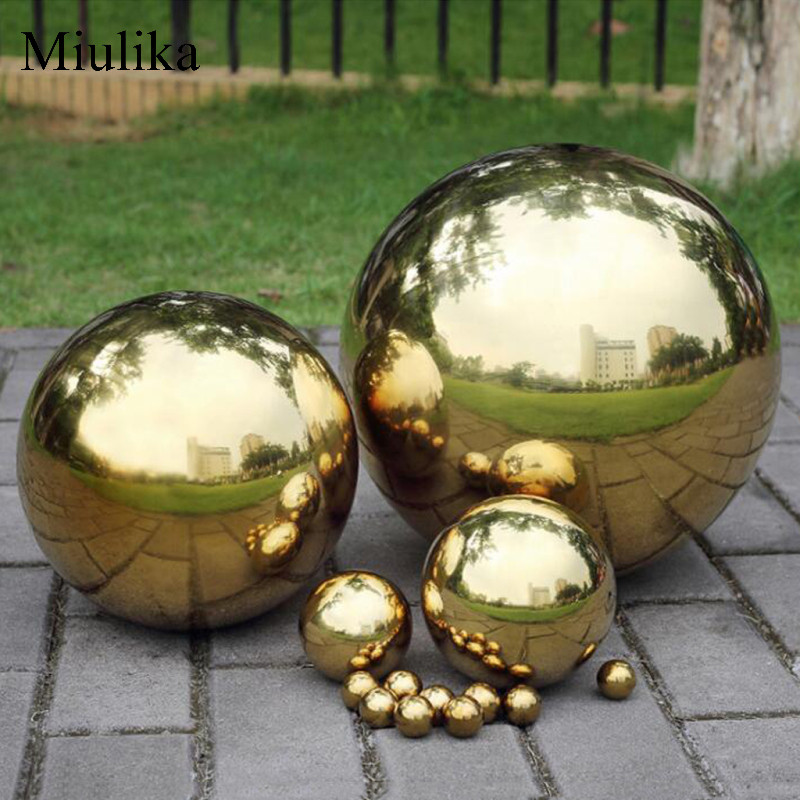 Miulika 304Stainless Hollow Ball กระจกไม่มีรอยต่อ Ball Sphere เครื่องประดับสวนกลางแจ้ง