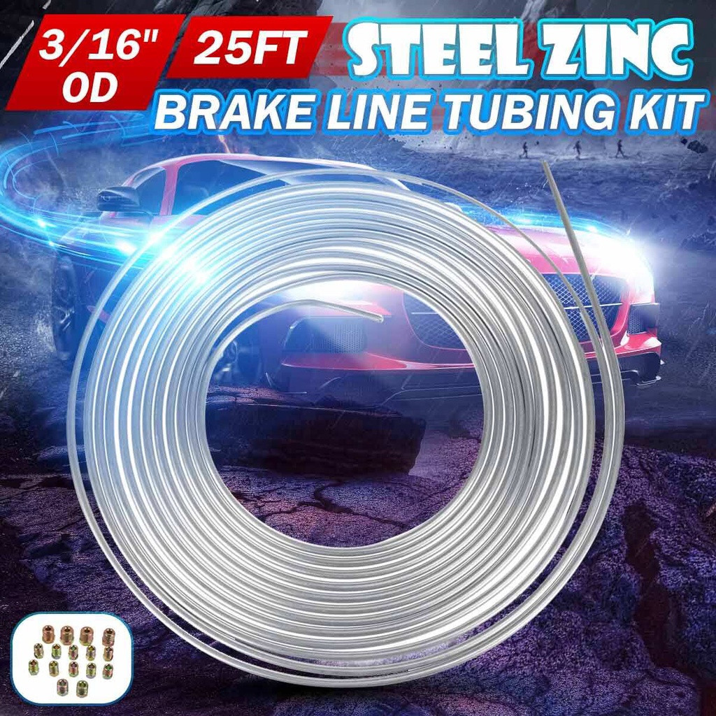 【COD】3/16''OD 25ฟุตม้วนขดเชือก ท่อแป๊ปเบรคท่อลม แป๊บเบรค แป๊บลม สังกะสีสายเบรคชุดท่อ +15PCS อุปกรณ์ - รูปที่ 3