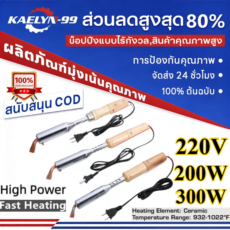 200W/300W 220Vเครื่องเชื่อมเหล็กด้วยปลายทองเหลืองหัวแร้ง หัวแร้งบัดกรี หัวแร้ง บัดกรี กำลังไฟ 200W ปากกาหัวแร้งบัดกรี – โปรปัง