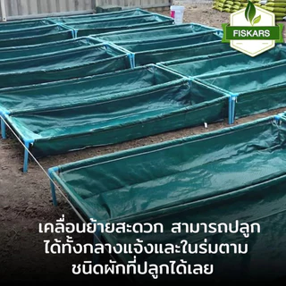 กระบะปลูกผัก​ ขนาด​ 200x60x30cm/​100x60x30cm กะบะเพาะปลูก แปลงผักเพาะปลูก พร้อมโครง PVC ระบายน้ำได้ดี ใช้งานได้ยาวนาน