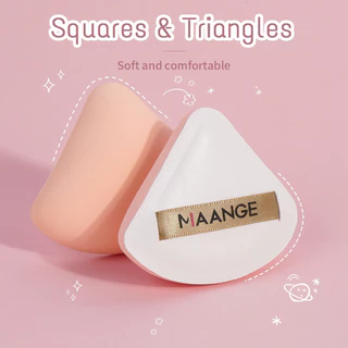 MAANGE สามเหลี่ยมฟองน้ำ Air Cushion นุ่มและสบาย พัฟแป้งผสมรองพื้นไร้ที่ติ เปียกและแห้ง พร้อมกล่อง