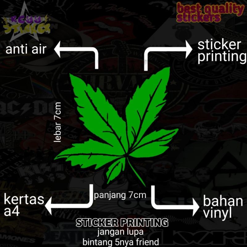 สติ๊กเกอร์พิมพ์กันน้ํา Leaf Image5