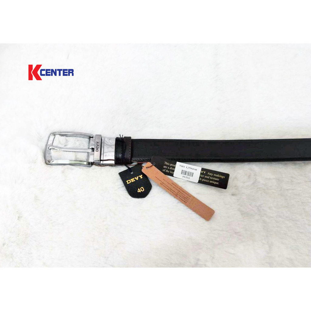 Devy เข็มขัดผู้ชาย แบบเข็ม รุ่น DV3212 หนังวัวแท้