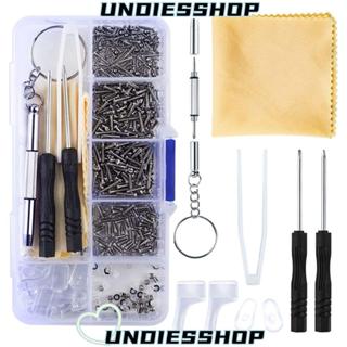 Undiesshop สกรูซ่อมแว่นตา, อุปกรณ์แว่นตา ชุดซ่อมแว่นตาสแตนเล…