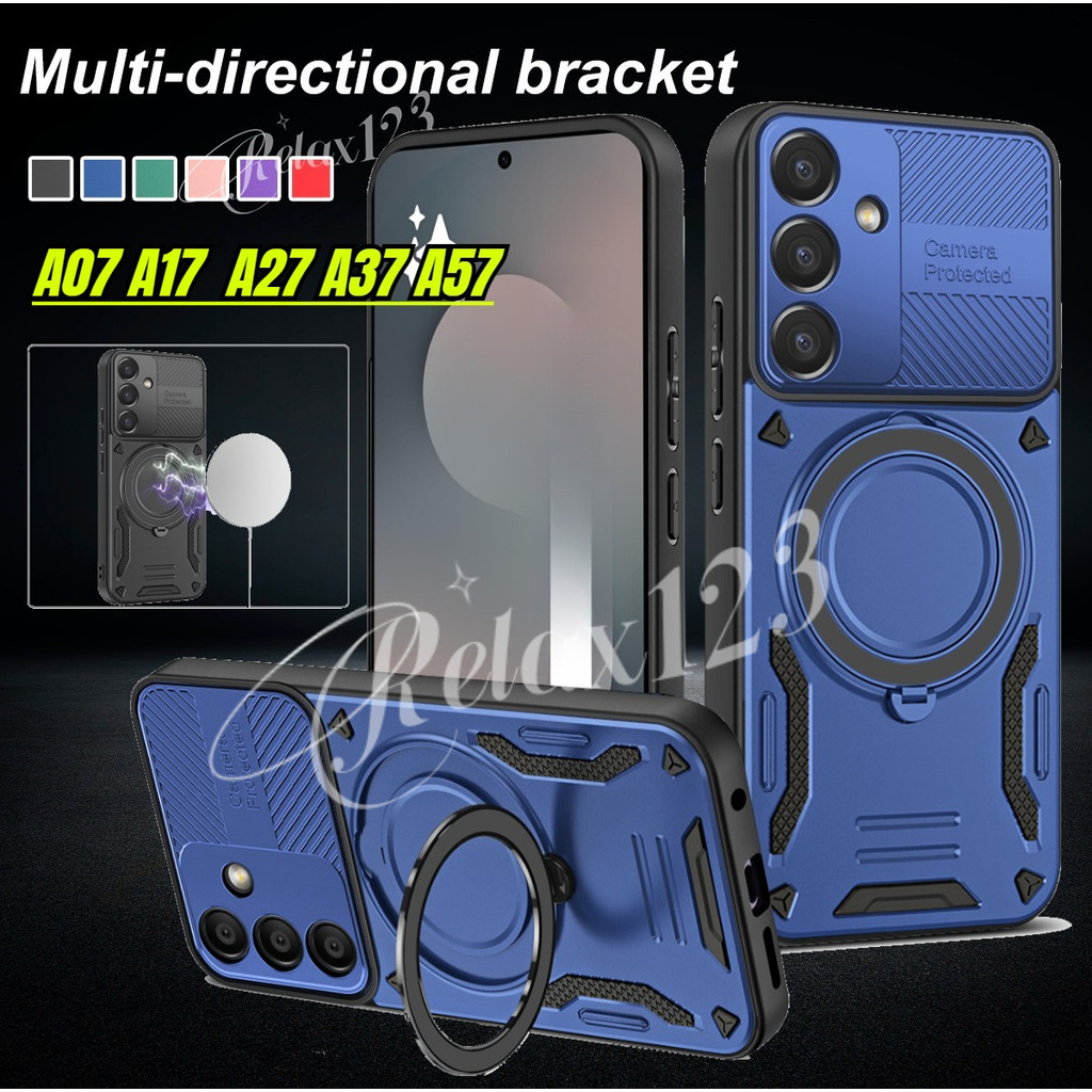 Fo Samsung A17 A07 A27 A37 A57 กันกระแทก Armour กรณีแม่เหล็กสําหรับ Samsung Galaxy A07 A27 A37 A57 S